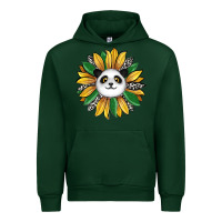 Forest Green panda sunflower Urban Hoodie - RanaPortraitStore