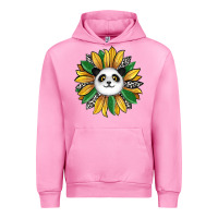 Fuchsia Pink panda sunflower Urban Hoodie - RanaPortraitStore