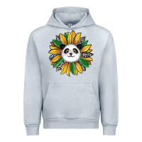 Heather Grey panda sunflower Urban Hoodie - RanaPortraitStore