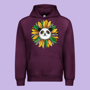 Panda Sunflower Urban Hoodie Designed By Ranaportraitstore