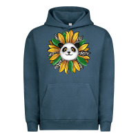 Pigment Midnight Navy panda sunflower Urban Hoodie - RanaPortraitStore