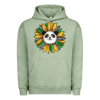 Pigment Oil Green panda sunflower Urban Hoodie - RanaPortraitStore