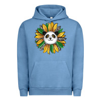 Pigment Pebble Blue panda sunflower Urban Hoodie - RanaPortraitStore