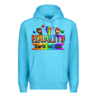 Ocean Blue equality hurts no one Premium Hoodie - Zillion Design Studio