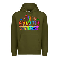 Army Green equality hurts no one Premium Hoodie - Zillion Design Studio