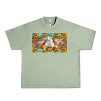 Oil Green Goat Family Fall Pumpkins Urban Heavy Tee - Artiststas