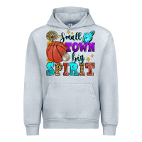 Heather Grey small town big spirit basketball Urban Hoodie - Zillion Design Studio