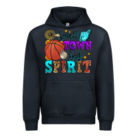 Navy small town big spirit basketball Urban Hoodie - Zillion Design Studio