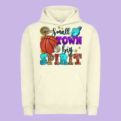 Small Town Big Spirit Basketball Urban Hoodie Designed By Zillion Design Studio