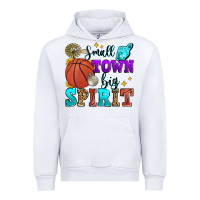 White small town big spirit basketball Urban Hoodie - Zillion Design Studio