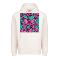 Pale Pink Pink Butterfly with Ribbon Cancer Premium Hoodie - texasbilliewilder
