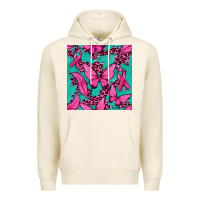 Tofu Pink Butterfly with Ribbon Cancer Premium Hoodie - texasbilliewilder