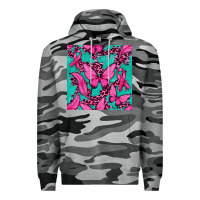 Slate Camo Pink Butterfly with Ribbon Cancer Premium Hoodie - texasbilliewilder