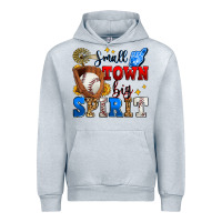 Heather Grey small town big spirit baseball Urban Hoodie - Zillion Design Studio
