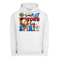 Pigment Lunar Rock small town big spirit baseball Urban Hoodie - Zillion Design Studio