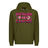 Army Green Stronger Than Cancer Premium Hoodie - texasbilliewilder