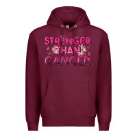 Burgundy Stronger Than Cancer Premium Hoodie - texasbilliewilder