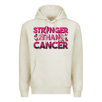 Oatmeal Heather Stronger Than Cancer Premium Hoodie - texasbilliewilder