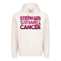 Pale Pink Stronger Than Cancer Premium Hoodie - texasbilliewilder