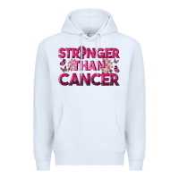 White Stronger Than Cancer Premium Hoodie - texasbilliewilder