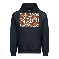 Navy distressed chocolate milkshake cowhide Urban Hoodie - RanaPortraitStore