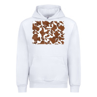 White distressed chocolate milkshake cowhide Urban Hoodie - RanaPortraitStore
