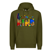 Army Green be kind Premium Hoodie - Zillion Design Studio