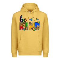 Antique Gold be kind Premium Hoodie - Zillion Design Studio