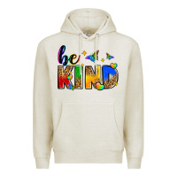 Oatmeal Heather be kind Premium Hoodie - Zillion Design Studio