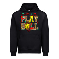 Black play ball softball Urban Hoodie - Zillion Design Studio