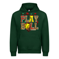 Forest Green play ball softball Urban Hoodie - Zillion Design Studio