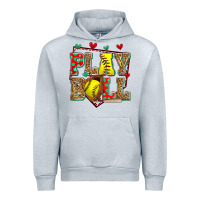 Heather Grey play ball softball Urban Hoodie - Zillion Design Studio