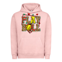Pigment Salmon play ball softball Urban Hoodie - Zillion Design Studio