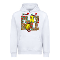 White play ball softball Urban Hoodie - Zillion Design Studio