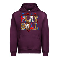Mauve Wine play ball baseball Urban Hoodie - Zillion Design Studio