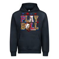 Navy play ball baseball Urban Hoodie - Zillion Design Studio