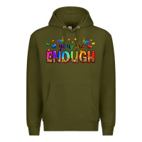 Army Green you are enough Premium Hoodie - Zillion Design Studio