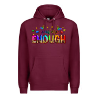 Burgundy you are enough Premium Hoodie - Zillion Design Studio