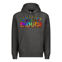 Charcoal Heather you are enough Premium Hoodie - Zillion Design Studio