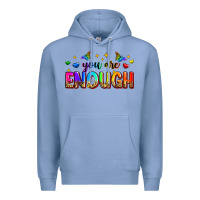 Colony Blue you are enough Premium Hoodie - Zillion Design Studio