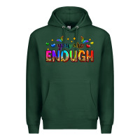 Sports Green you are enough Premium Hoodie - Zillion Design Studio