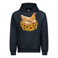 Navy chicken with sunflowers Urban Hoodie - RanaPortraitStore