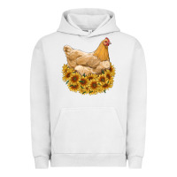Pigment Lunar Rock chicken with sunflowers Urban Hoodie - RanaPortraitStore