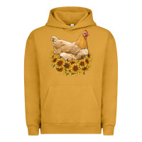 Pigment Peanut Butter chicken with sunflowers Urban Hoodie - RanaPortraitStore