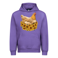 Tulip chicken with sunflowers Urban Hoodie - RanaPortraitStore