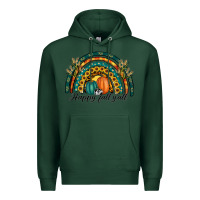 Sports Green happy fall y'all rainbow Premium Hoodie - RanaPortraitStore