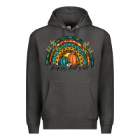 Charcoal Heather happy fall y'all rainbow Premium Hoodie - RanaPortraitStore