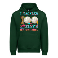 Forest Green i tackled 100 days of school volleyball Urban Hoodie - Zillion Design Studio