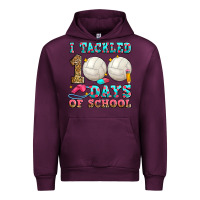 Mauve Wine i tackled 100 days of school volleyball Urban Hoodie - Zillion Design Studio
