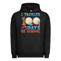 Pigment Black i tackled 100 days of school volleyball Urban Hoodie - Zillion Design Studio